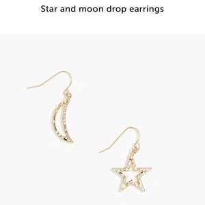 J.Crew Factory star & moon earrings